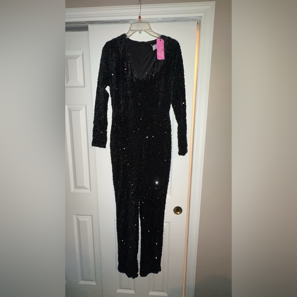 BOUTIQUE SEQUIN JUMPSUIT NWT